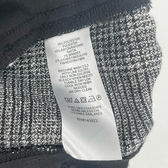 LOFT ANN TAYLOR Pants Size Large Pull On Taper Metallic Shimmer Plaid Holiday - Picture 10 of 11